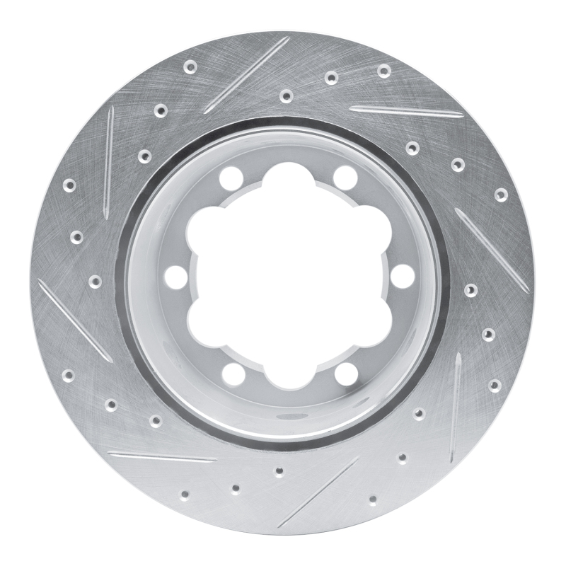 Dodge Sprinter 3500 Brake Rotor (1) - Rear Right - R1 Concepts - Drilled & Slotted - Silver - `02-`06